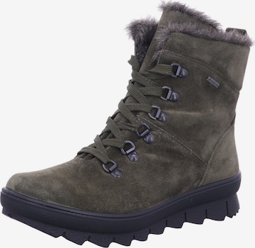 Stivaletto stringato 'Schnürstiefel Damen 2-000503 7500 Echtleder in grün' di Legero in verde: frontale