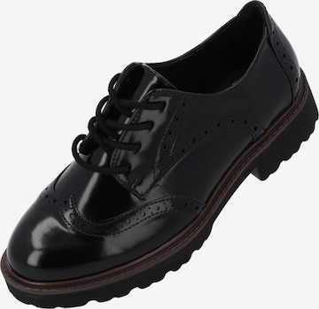 Palado by Sila Sahin Lace-Up Shoes in Black: front