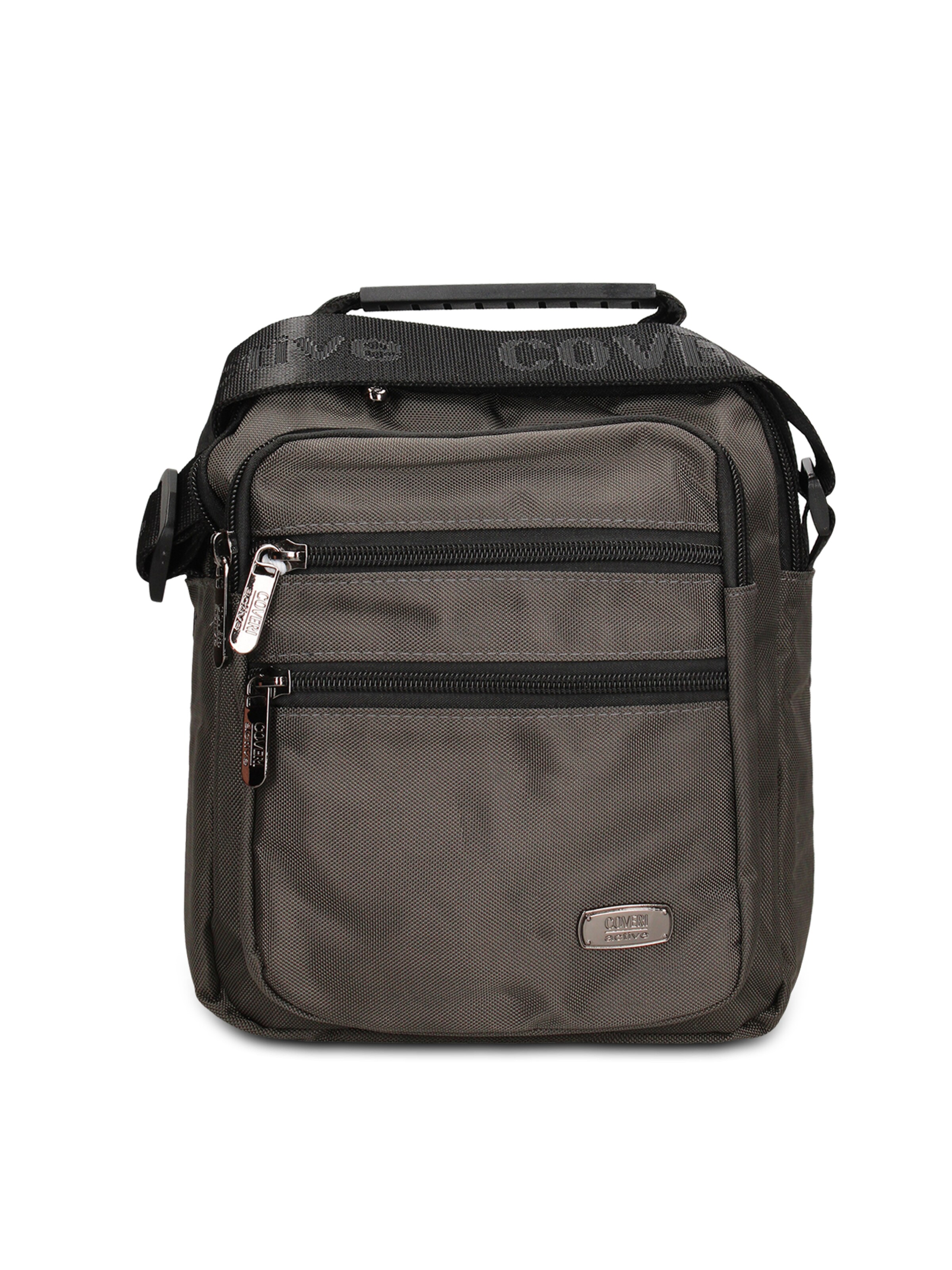 Borsa a tracolla 'Borsa a Tracolla Uomo Coveri Collection Vegan Leather' di Coveri Collection in grigio: frontale