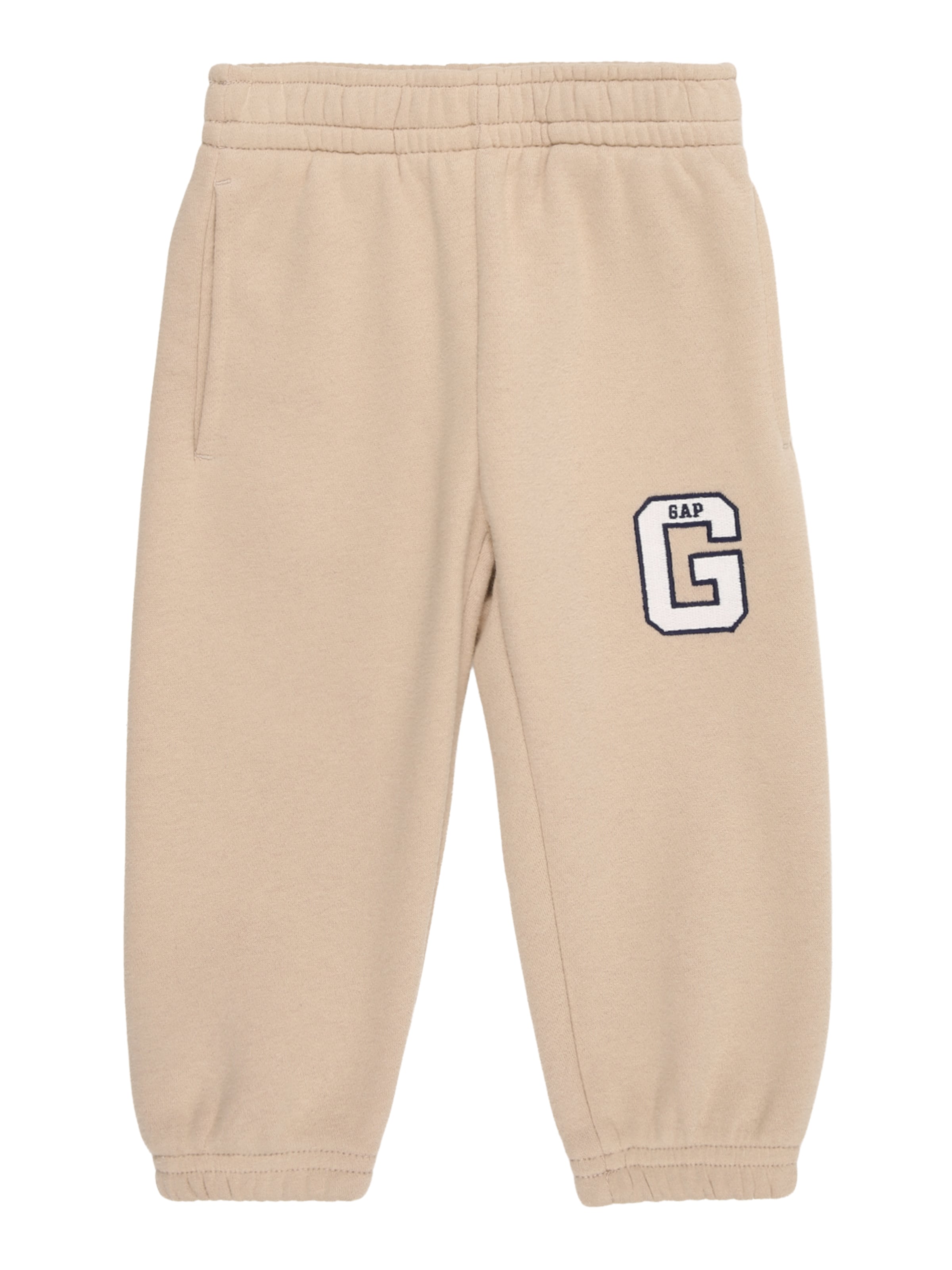 Tapered Pantaloni 'VARSITY' de la GAP pe bej: față