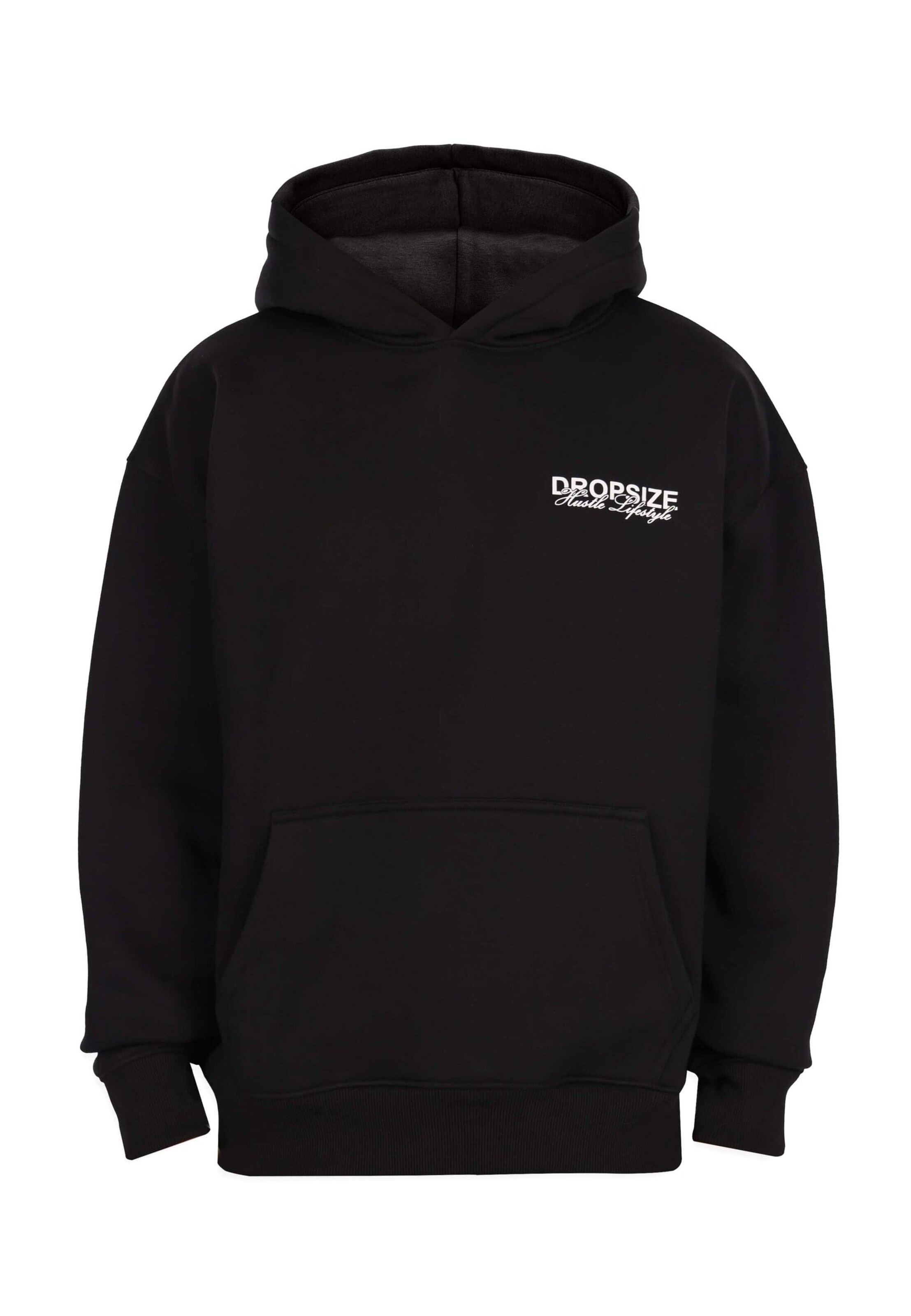 Dropsize Sweatshirt 'Hustle' in Schwarz: Vorderseite