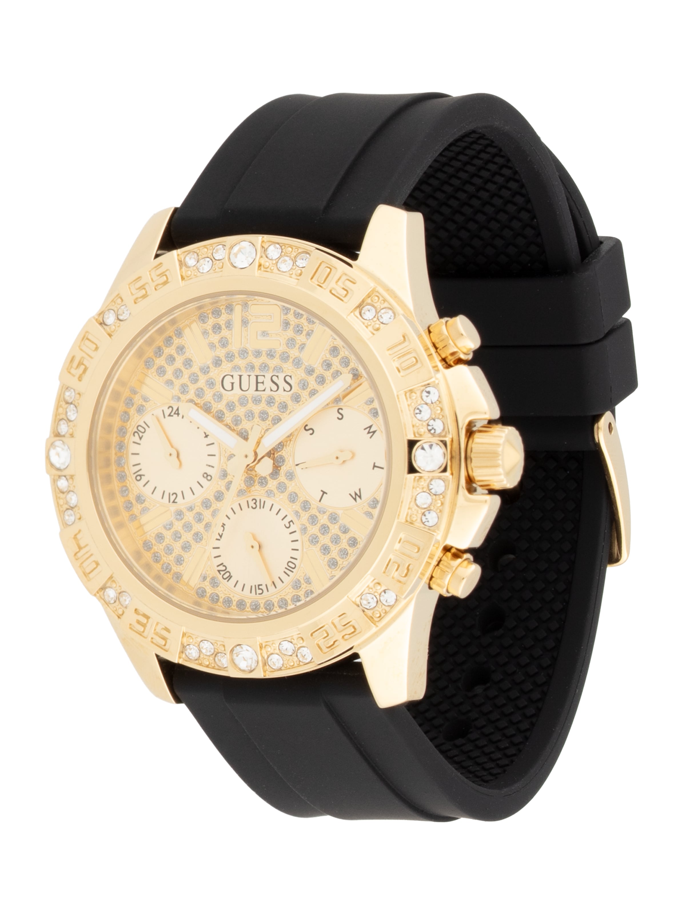 GUESS - Relógios analógicos 'Majesty' em preto: frente