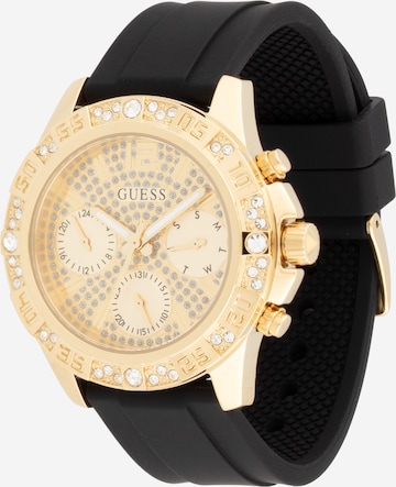 GUESS Analoginen kello 'Majesty' värissä musta: etupuoli
