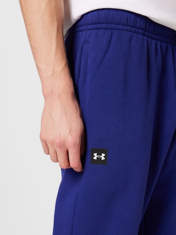 UNDER ARMOUR Tapered Sporthose 'Rival' in Blau