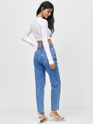 Pull&Bear Дънки Tapered Leg Дънки в синьо