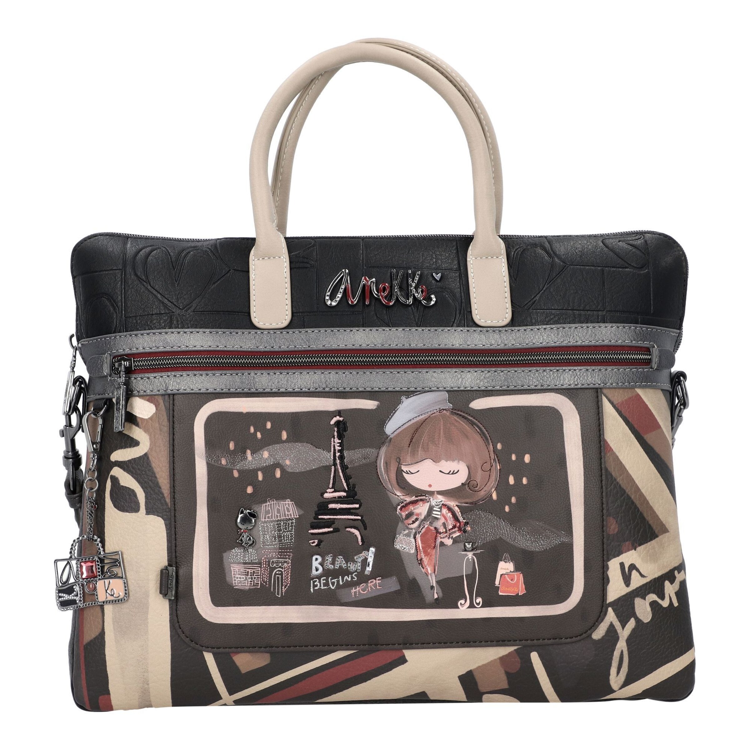 Anekke Document bag 'Mademoiselle' in Black: front