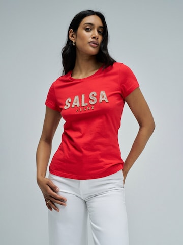 Salsa Jeans Shirt in Rood: voorkant