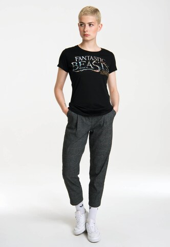 LOGOSHIRT Shirt 'Phantastische Tierwesen' in Black