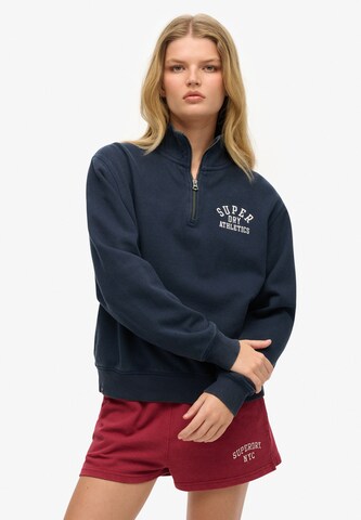 Superdry & Co Sweatshirt 'Athletic Essentials' in Blauw: voorkant