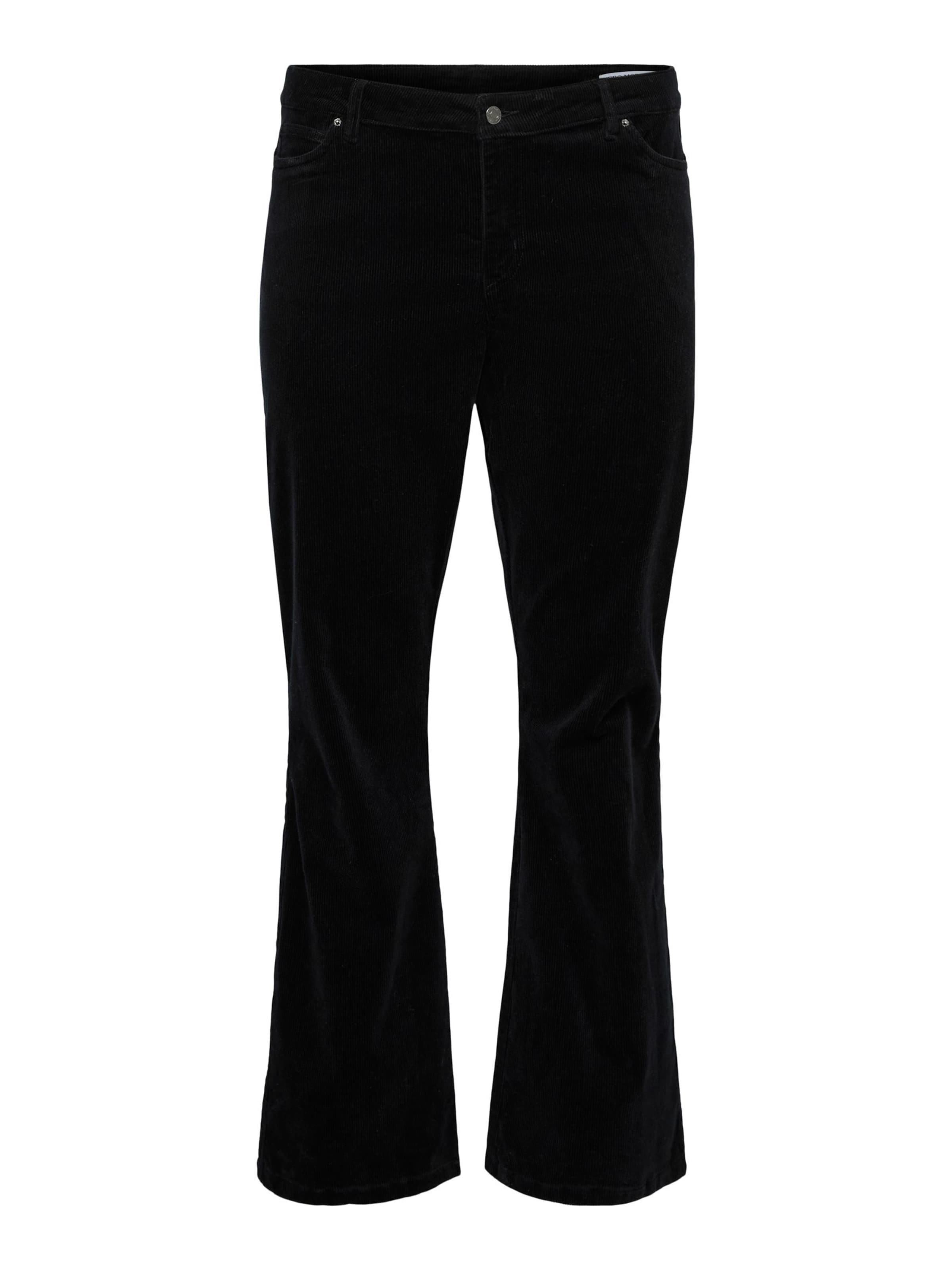 Vero Moda Curve Flared Broek in Zwart: voorkant