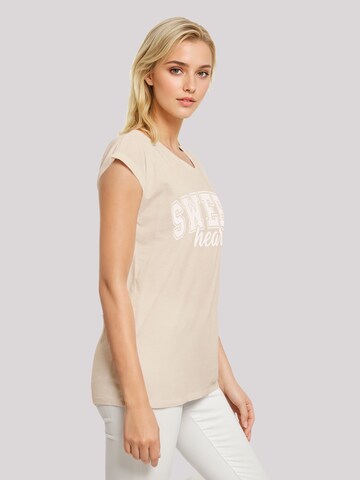 T-shirt 'Sweet Heart Valentinstag' F4NT4STIC en beige