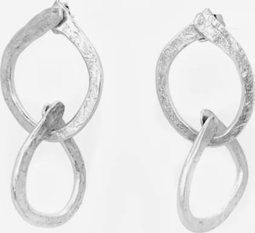 d'ecolife Essentials Ohrringe 'Double' in Silber: Vorderseite