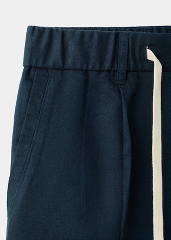 MANGO MAN Slim fit Pleat-Front Pants 'Romelino' in Blue