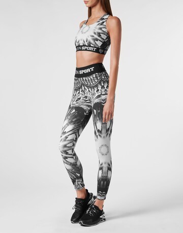 Plein Sport Skinny Leggings ' Optical Flower ' in Black