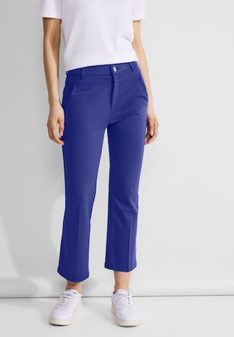 STREET ONE Boot cut Pleated Pants in Blue