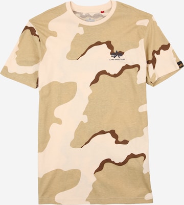 ALPHA INDUSTRIES Тениска в бежово: отпред