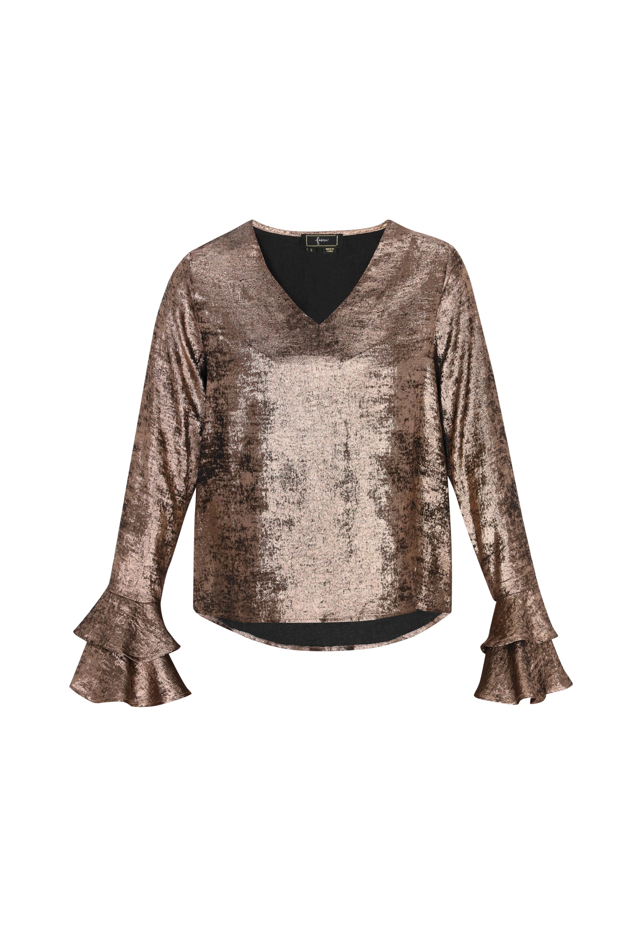 faina - Blusa em bronze: frente
