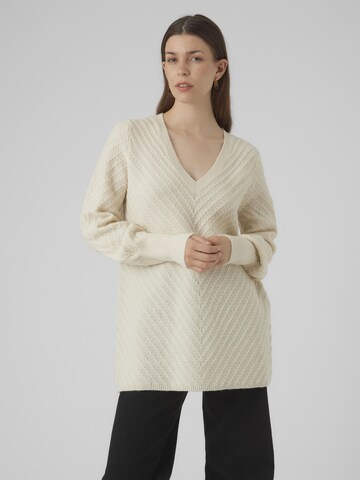 Pull-over VERO MODA en beige : devant