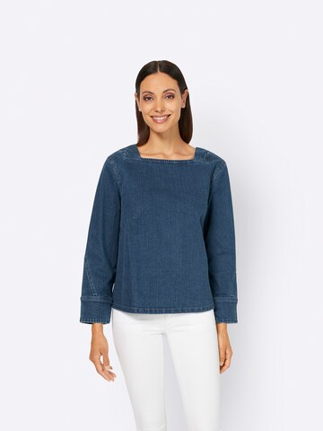 heine Blouse in Blauw: voorkant