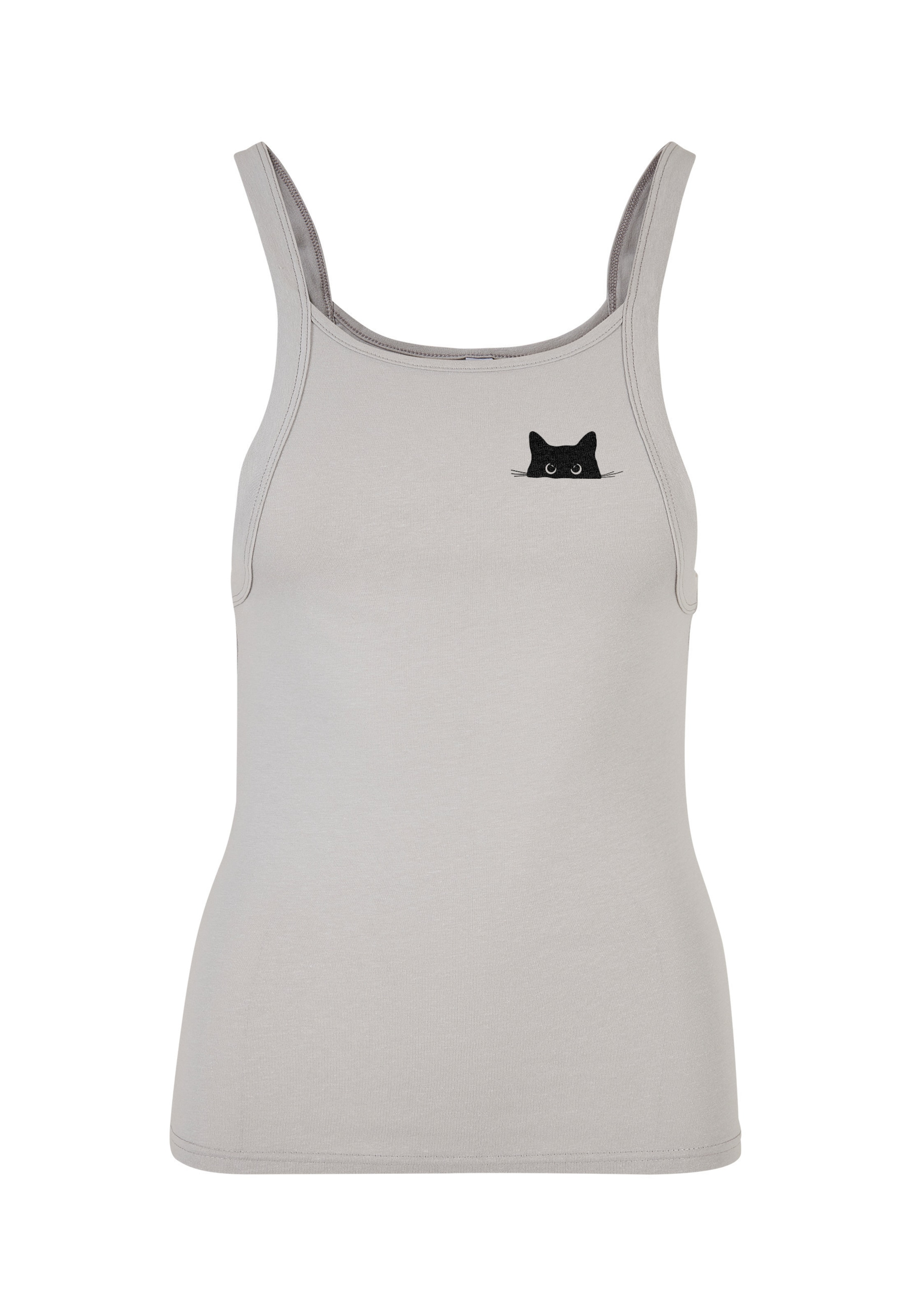 Urban Classics Top 'Cat' in Grijs: voorkant
