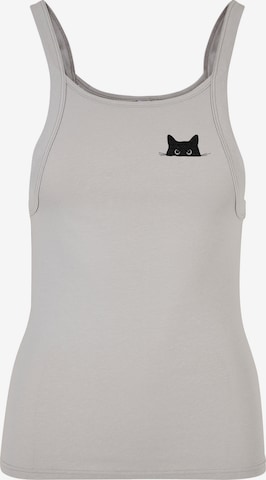 Urban Classics Top 'Cat' in Grijs: voorkant