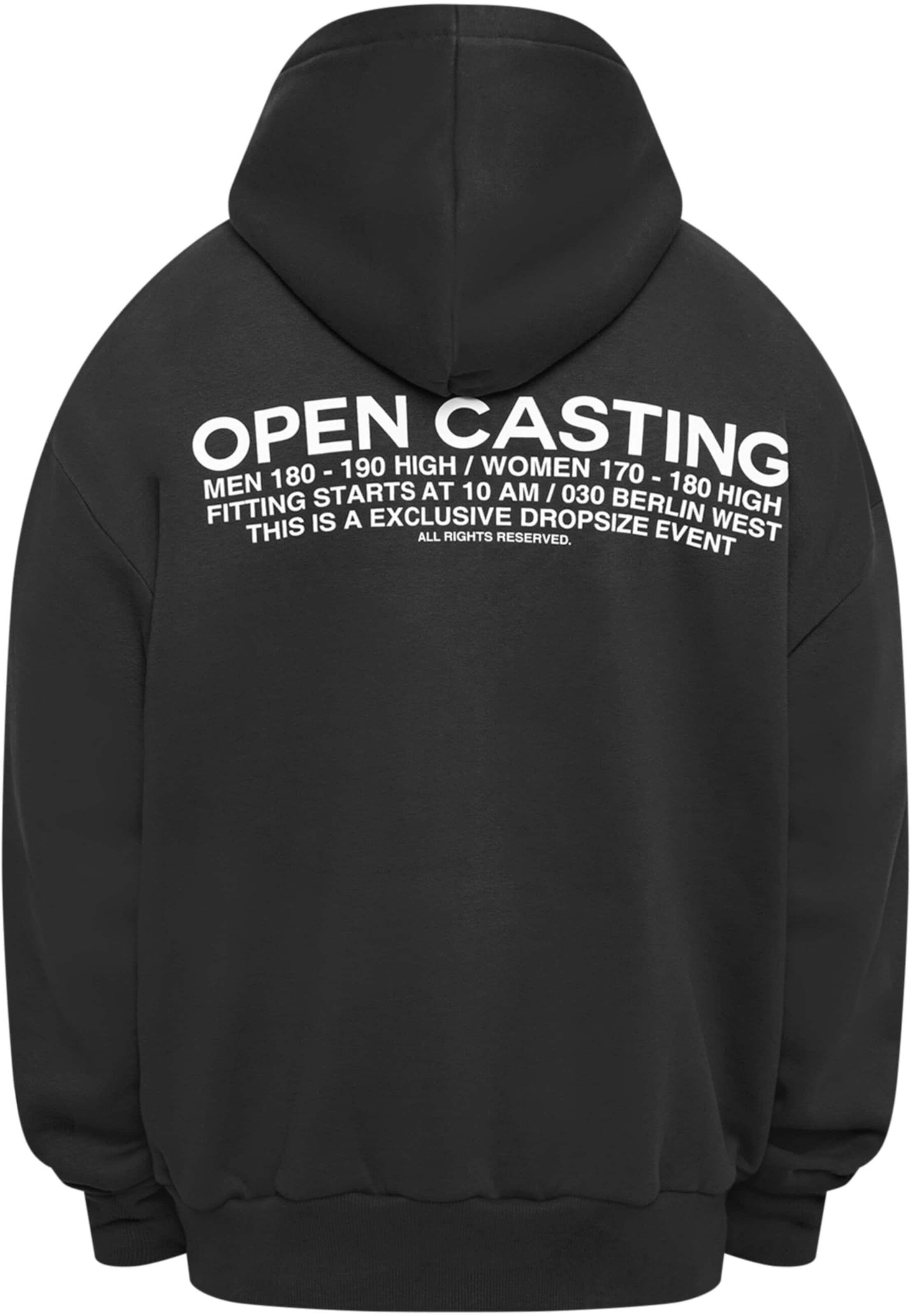 Dropsize Sweatshirt 'Open Casting' in Schwarz