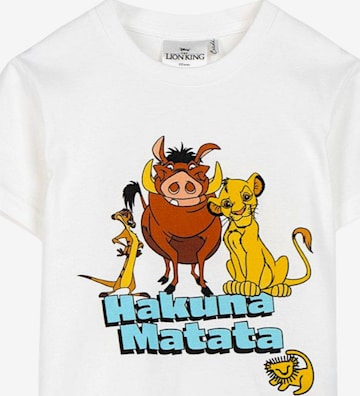 Disney König der Löwen Shirt 'König der Löwen T-Shirt' in White: front