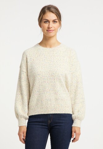 Usha Oversized trui in Wit: voorkant