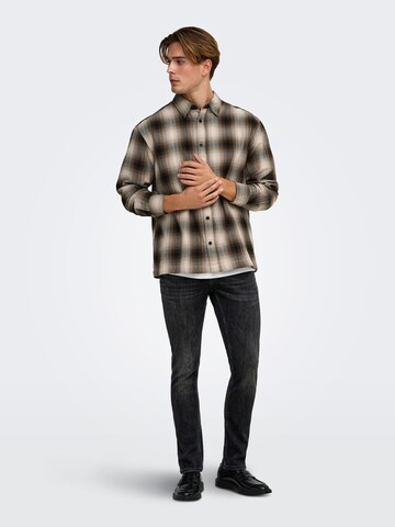 Only & Sons Slimfit Jeans 'ONSLoom' in Zwart