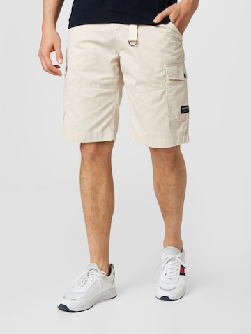 TOM TAILOR DENIM Regular Cargo Pants in Beige: front