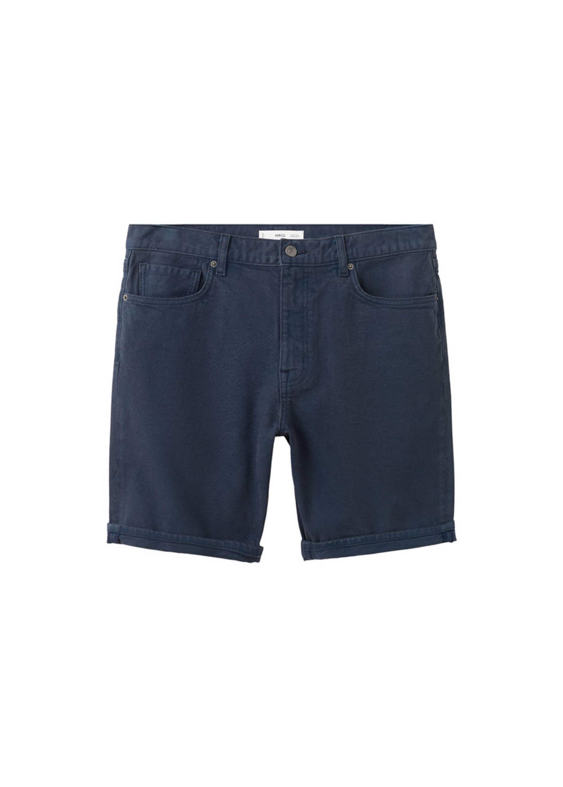 MANGO MAN Slimfit Shorts 'Nepto' in Blau: Vorderseite