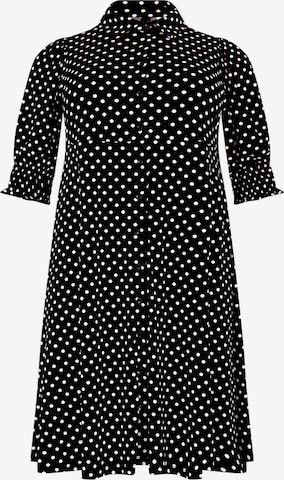 Yoek Shirt Dress in Black: front