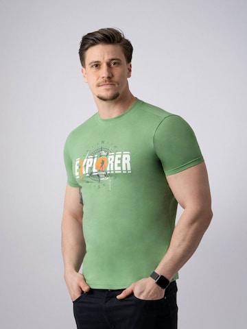 PANTONECLO Shirt 'Pantoneclo Men’s Crew Neck Short Sleeve T-Shirt' in Groen