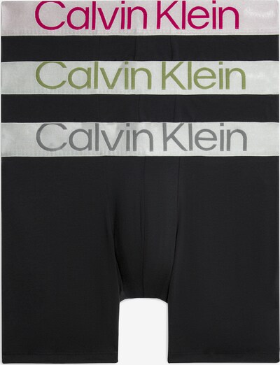 Calvin Klein Underwear Boxers en gris / olive / magenta / noir, Vue avec produit