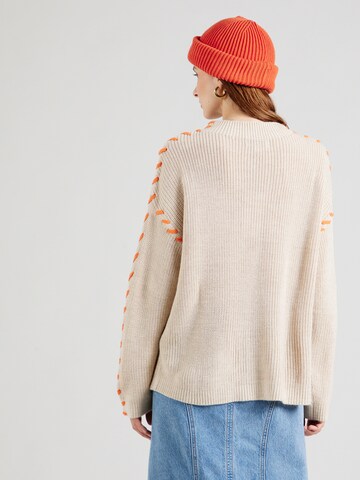 Zwillingsherz Pullover in Beige