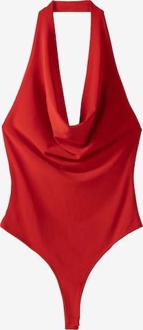 Bershka Shirt bodysuit in Red: front