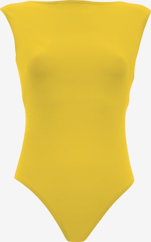 VIVIDBustier Jednodijelni kupaći kostim - žuta boja: prednji dio