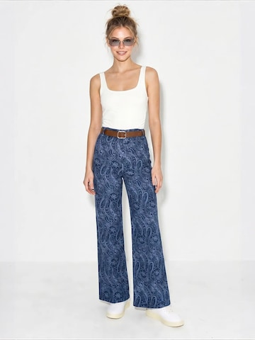 Wide Leg Pantalon 'Hose' Bianco Lucci en bleu