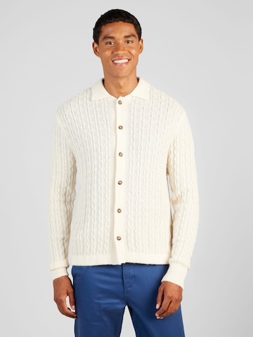 Les Deux Knit Cardigan 'Garret' in Beige: front