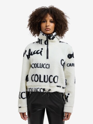 Carlo Colucci Sweatshirt 'Derosa' in Wit: voorkant