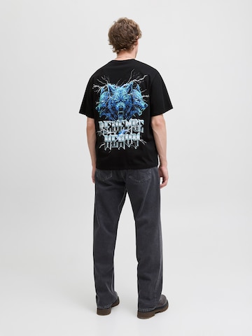 JACK & JONES Shirt 'JOREAGLEROCK GALLERY' in Black
