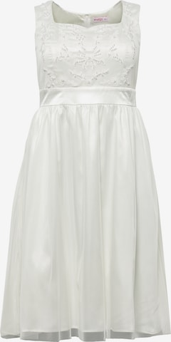 SHEEGO - Vestido de gala en blanco: frente