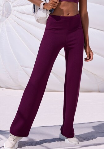 LASCANA ACTIVE Alt laienev Spordipüksid, värv punane: eest vaates