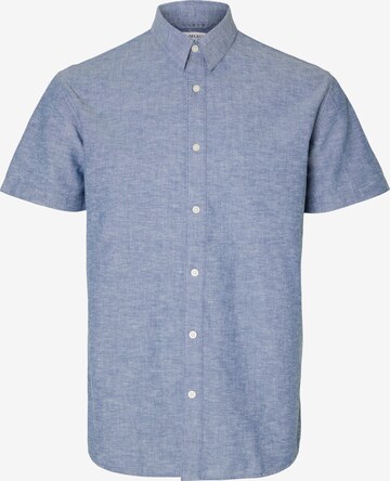 SELECTED HOMME Button Up Shirt in Blue: front