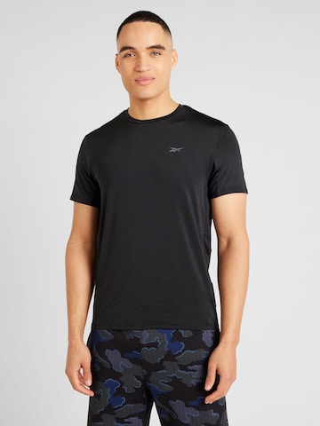 Reebok - Camisa funcionais 'ATHLETE' em preto: frente