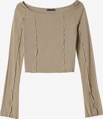 Maglietta di Bershka in beige: frontale