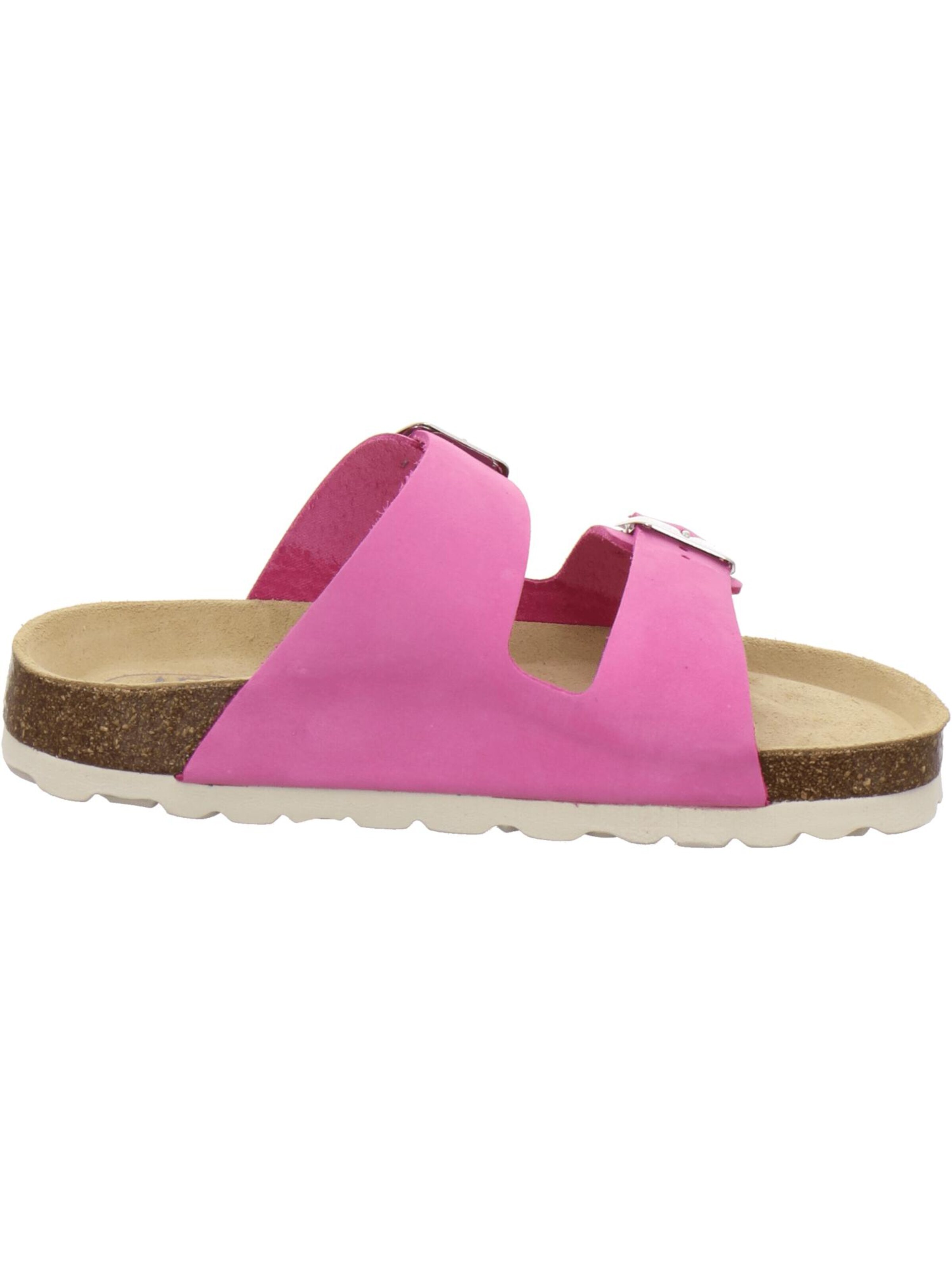 Sandales 'Mädchen Pantolette Zweischnaller fuchsia' AFS-Schuhe en rose