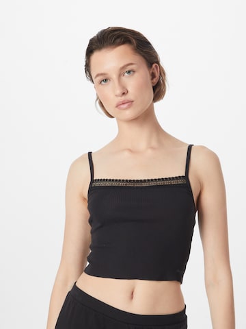 Chemise de nuit 'GO Ribbed' SLOGGI en noir : devant