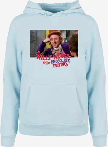 ABSOLUTE CULT Sweatshirt 'Willy Wonka And The Chocolate Factory - Condescending Wonka' in Blau: predná strana