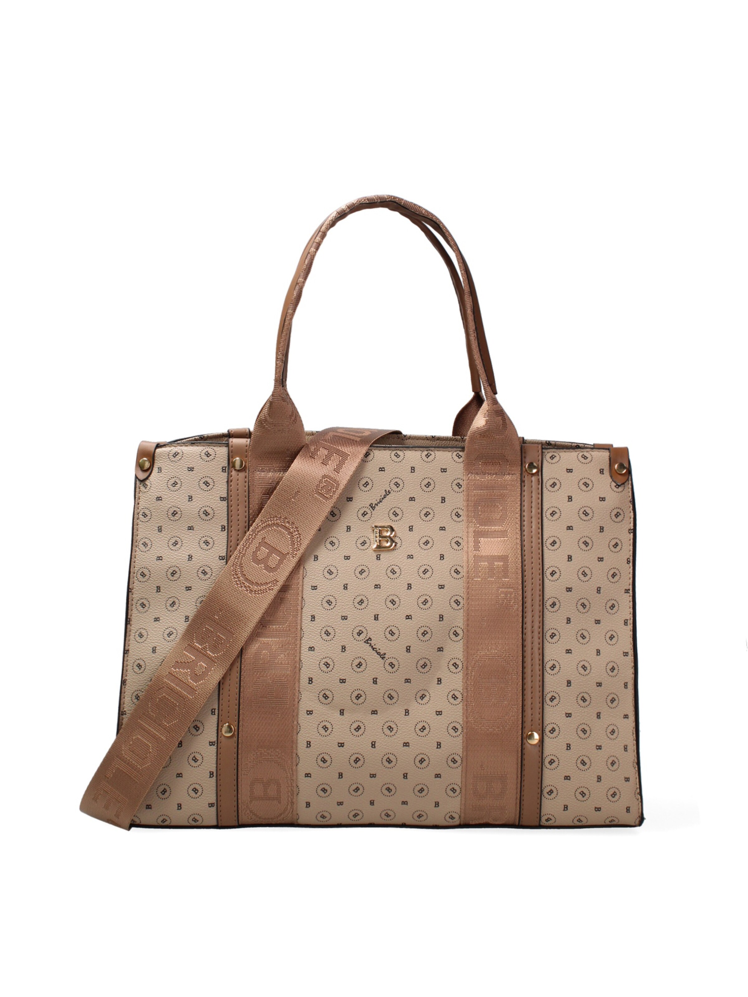 Borsa a spalla di Briciole in beige: frontale